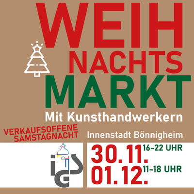 Weihnachtsmarkt mit Kunsthandwerkern 